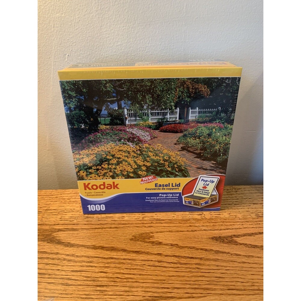 Kodak "Prescott Park NH" 1000 Piece Jigsaw Puzzle Easel Lid NEW 2007 Fall Floral